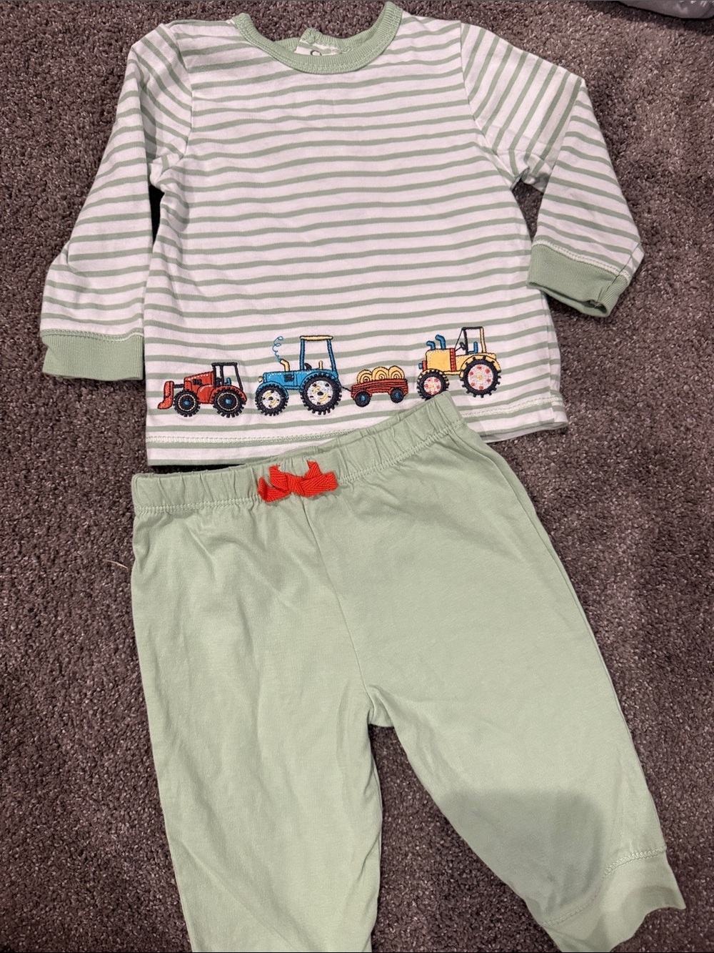 Little me 2 piece Tractor top and bottom set